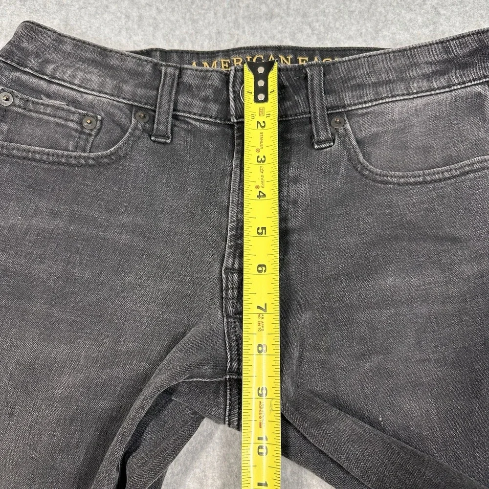 AMERICAN EAGLE Jeans Men's Extreme Flex4 Slim Straight Black Denim‎ 28x32(28x30)